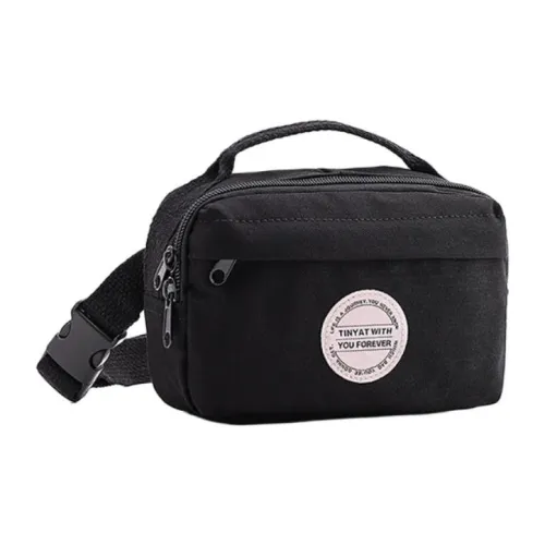 TINYAT Polyester Handbag Small Size Unisex Black/Gray