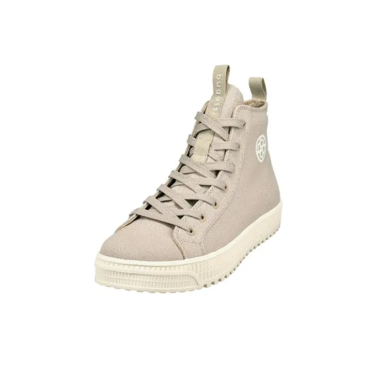 Bugatti High-Top Skateboard Shoes Women's Beige-2