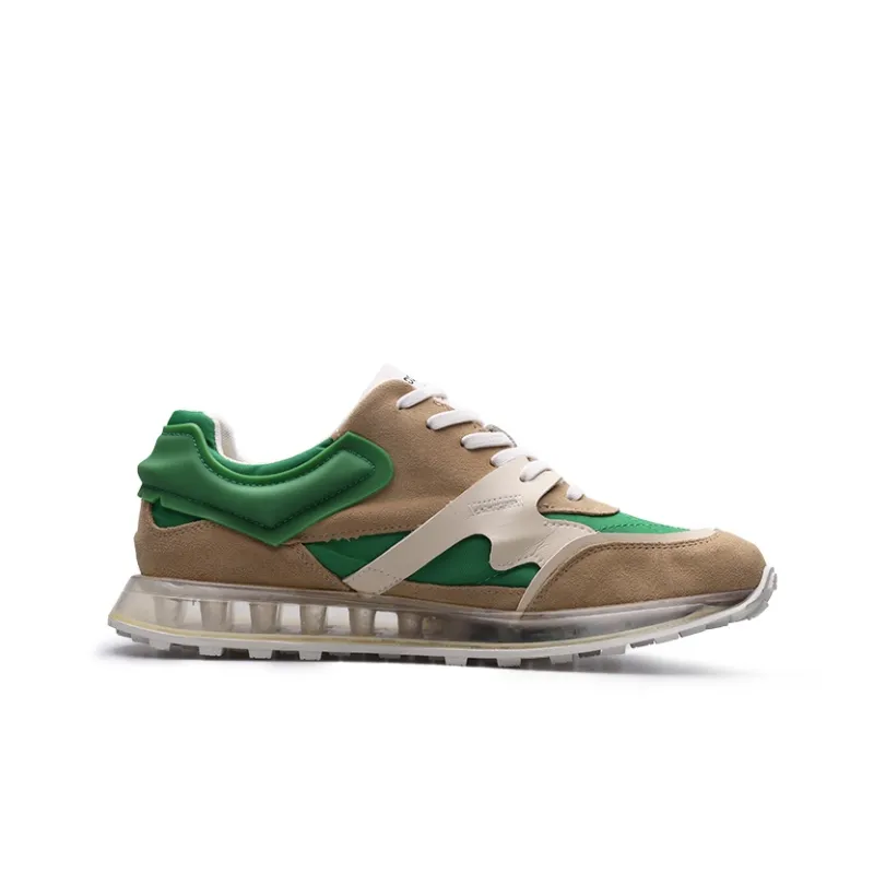 PARDASAUL Men's Casual Shoes Men Low Top Dark Green/Orange/White-6