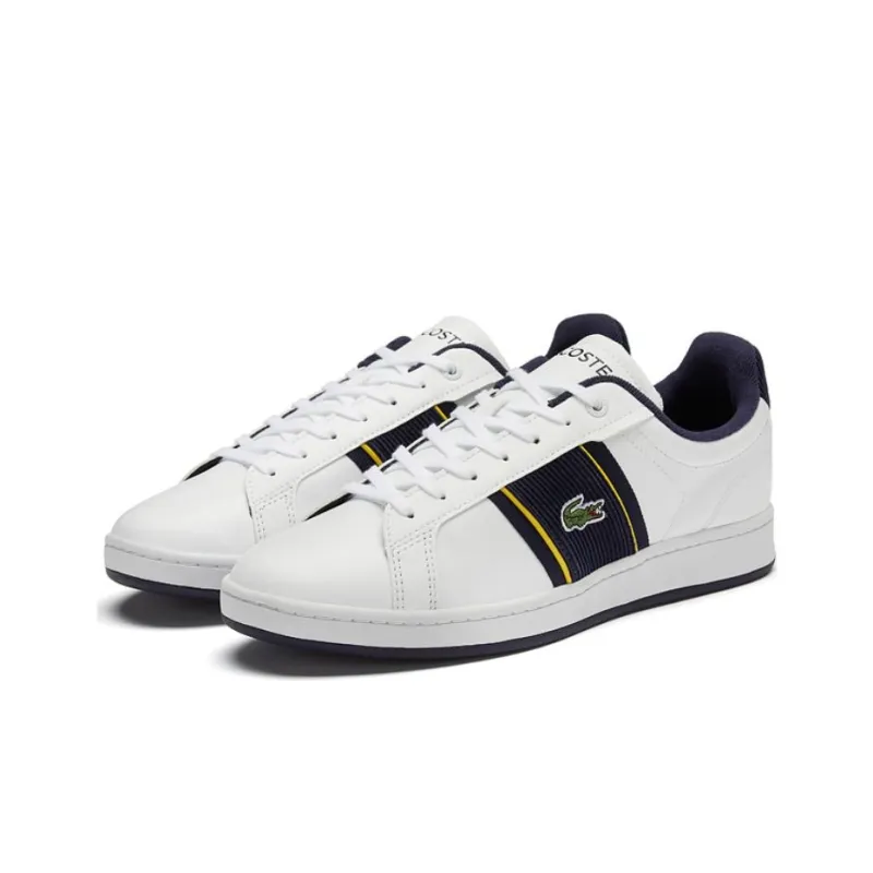 LACOSTE Low Top Skateboard Shoes Men's White-2