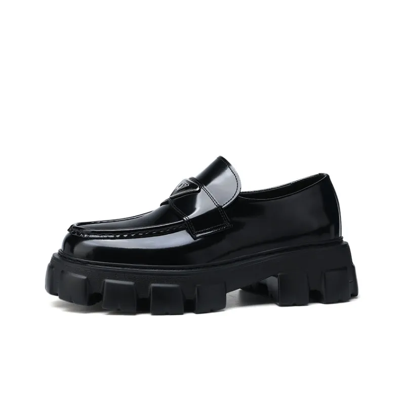 U7 Men's Casual Shoes Men Low Top Black-0