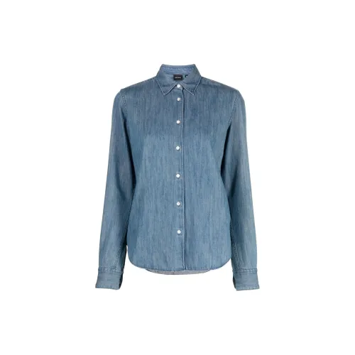 ASPESI Fitted Button-down Denim Shirt