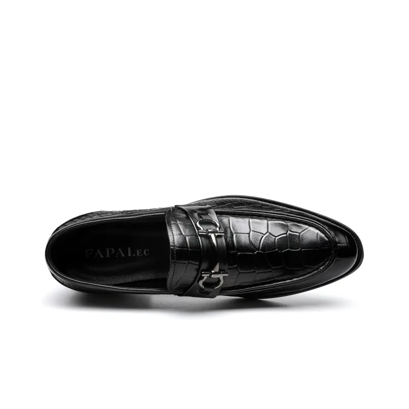FAPAI Men's Casual Shoes Men Low Top Black-3