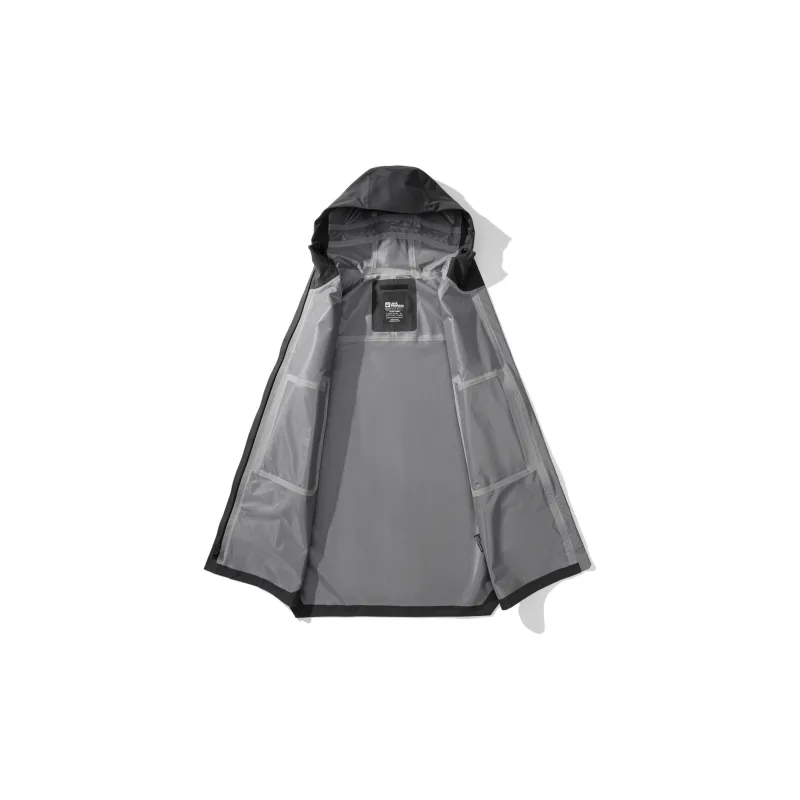 Jack Wolfskin Water Resistant Windproof Breathable Windbreaker Jacket Women's Dark Gray-2