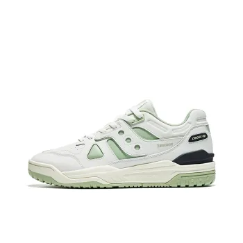 Saucony Cross 90 Anti Slip Cushioning Warm Low Top Running Shoes Unisex White Green