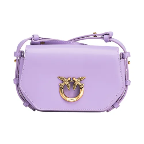 PINKO Click Series Cowhide Leather Crossbody Bag Shoulder Bag Women's Light Purple