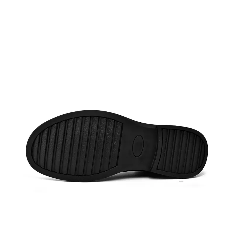 Season Ram Dress Shoes Men Low Top Black/Gray-6