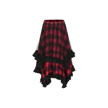 A11·N22 Casual Long Skirt Women's Red