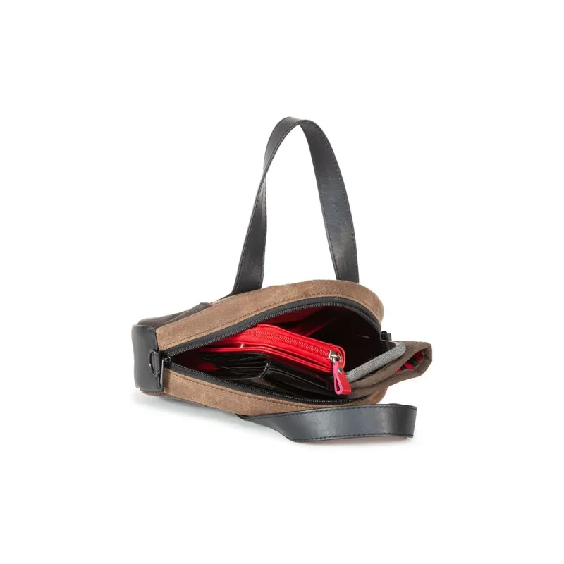 Manhattan Portage Martexin Original Wax Portable Crossbody Bag Shoulder Bag Unisex Plaid Dark Brown-5
