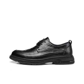 Strongman 3515 Men's Genuine Leather Lace Up Youth Platform Shoes For Commuting