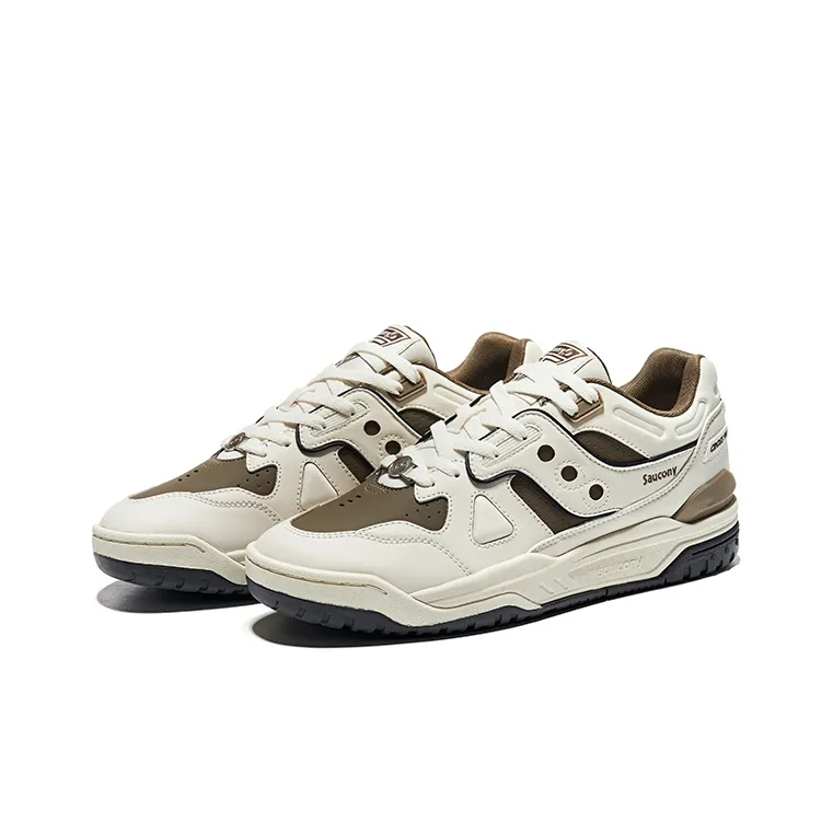 Saucony Cross 90 Cushioned Wear Resistant Coverage Low Top Casual Running Shoes Unisex Beige Umber-2