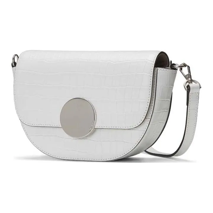 ORYANY Leather Saddle Bag Shoulder Bag Crossbody Bag Women's White-1