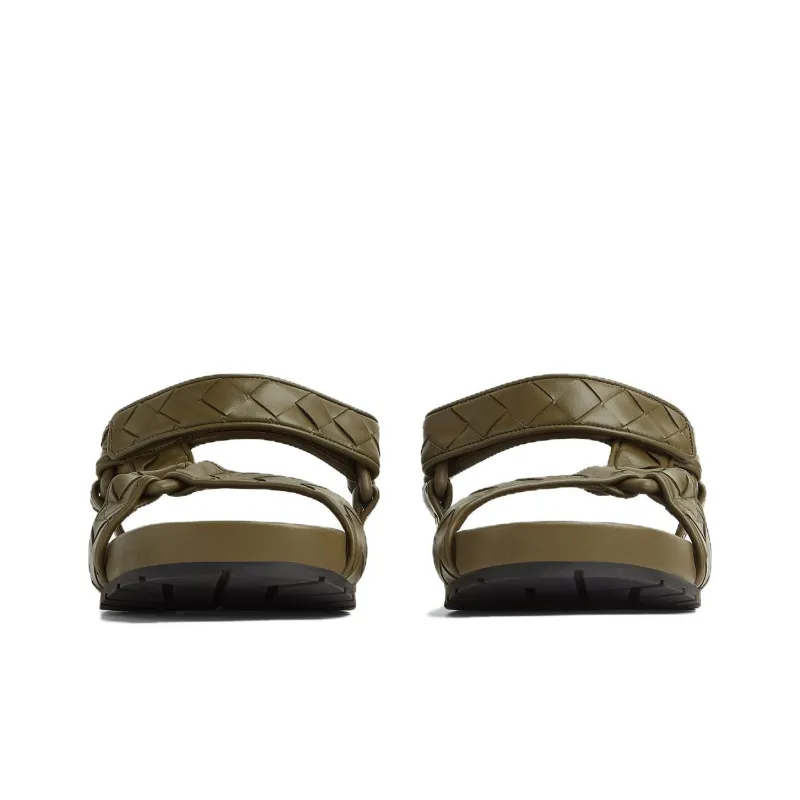 Bottega Veneta Trip Beach Sandals Men's Green-2