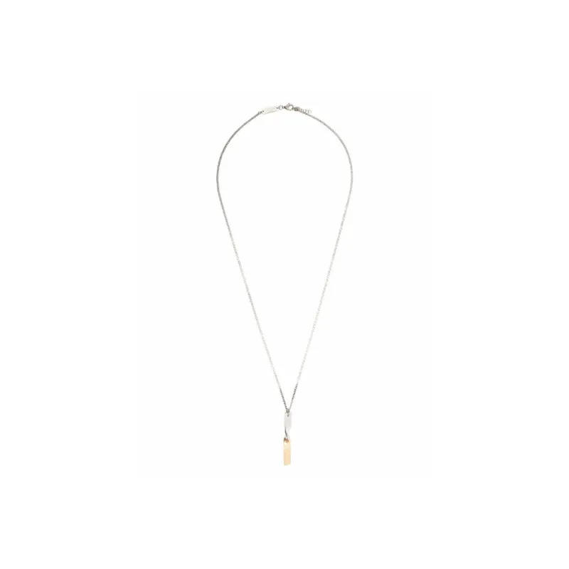 Maison Margiela Sterling Silver Necklaces Unisex Silver/Gold-1