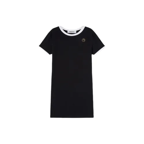 AMBUSH Contrast-trim Ribbed Minidress