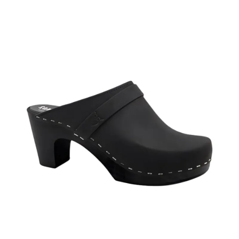 REJINA PYO Wrap-toe Slippers 8cm Women's Black-1