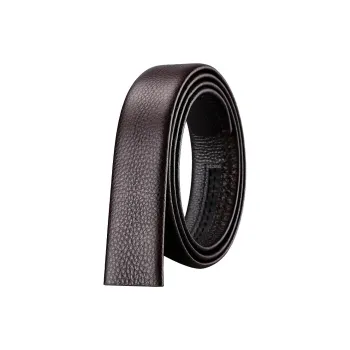 NIUMJ Buttonless Head Genuine Leather Plain Weave With Body Leather Belts Men's