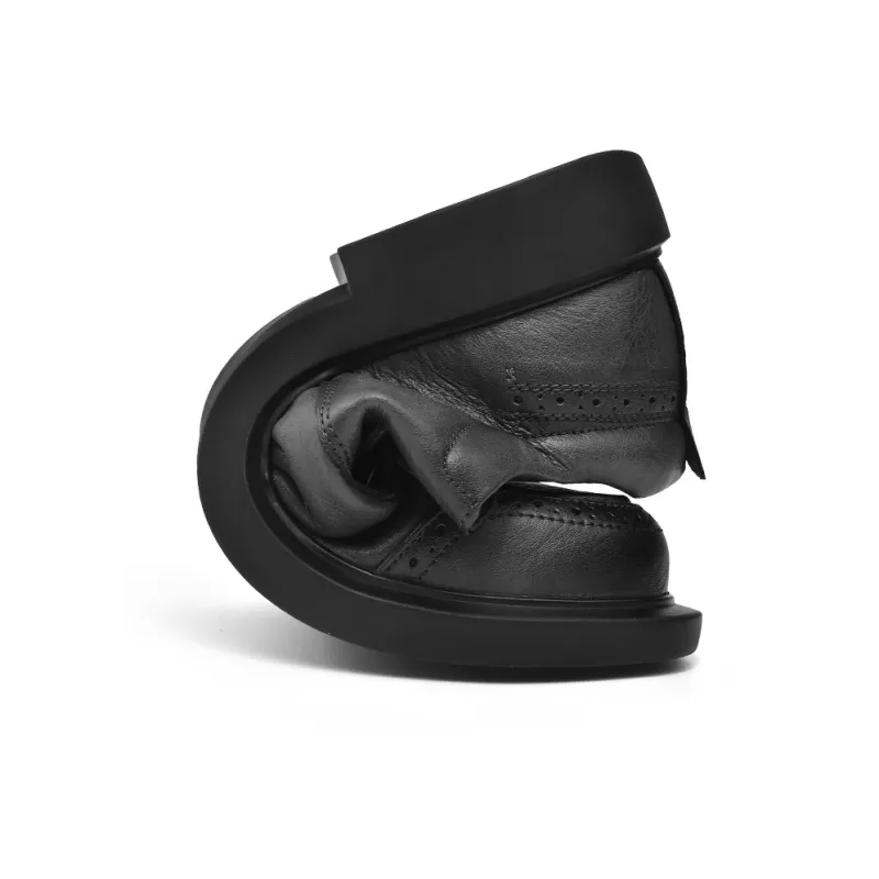 Season Ram Dress Shoes Men Low Top Black/Gray-5