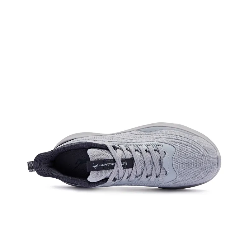 QIAODAN Anti-Slip Wear-Resistant Breathable Lightweight Low-Top Running Shoes Men's Gray-3