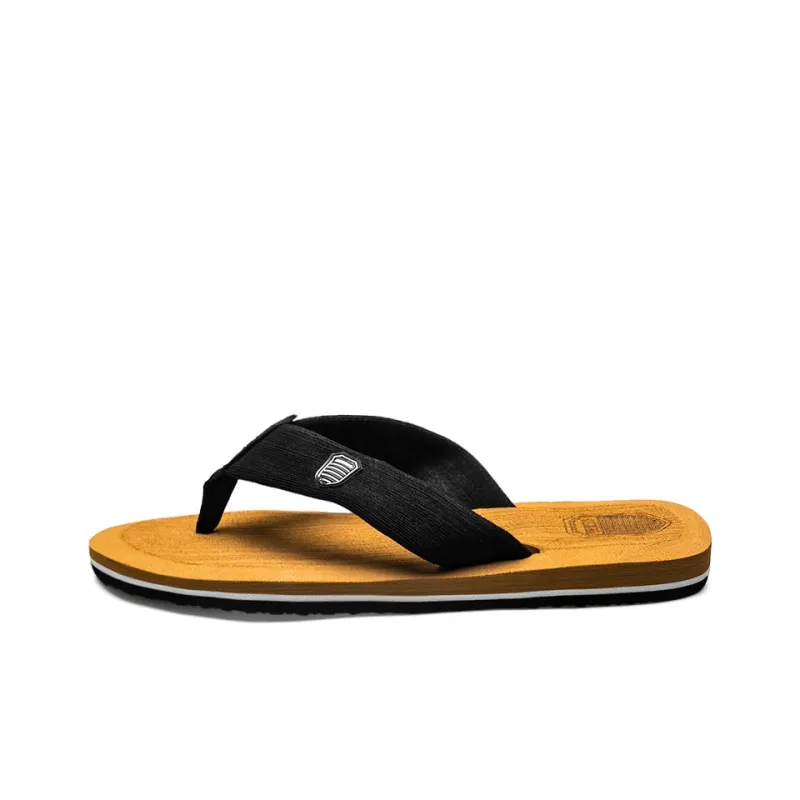XMISTUO Rubber Sole Slip Resistant Abrasion Resistant Quiet Flip Flops Men's-7