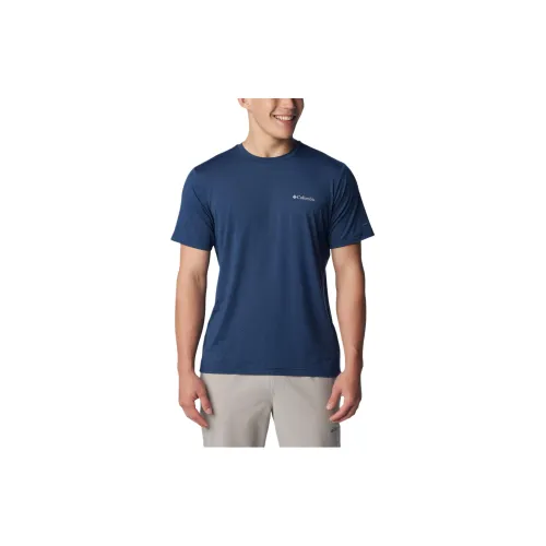 Columbia Tech T-Shirts Men Marine Blue