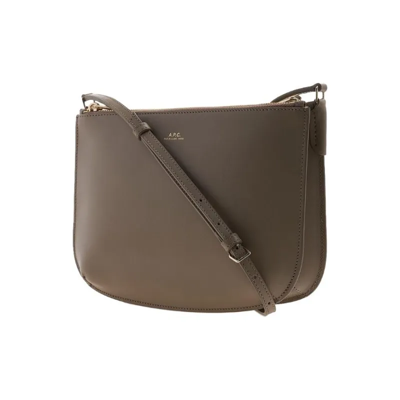 A.P.C Leather Crossbody Bag, Shoulder Bag Women's Greige-1
