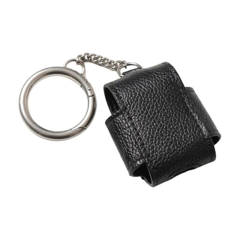 Balenciaga Cash Grained Calfskin Handheld Earphone Case Women's Black-3