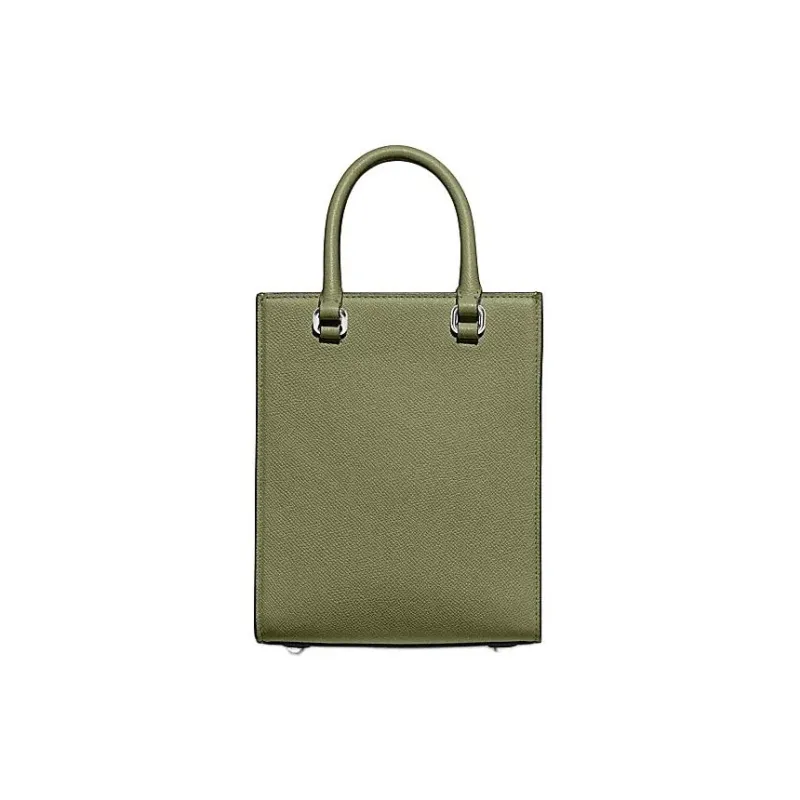 COACH Cow Leather Tote Bag, Shopping Bag, Shoulder Bag, Crossbody Bag, Handbag Trumpets Men's Moss Green-2