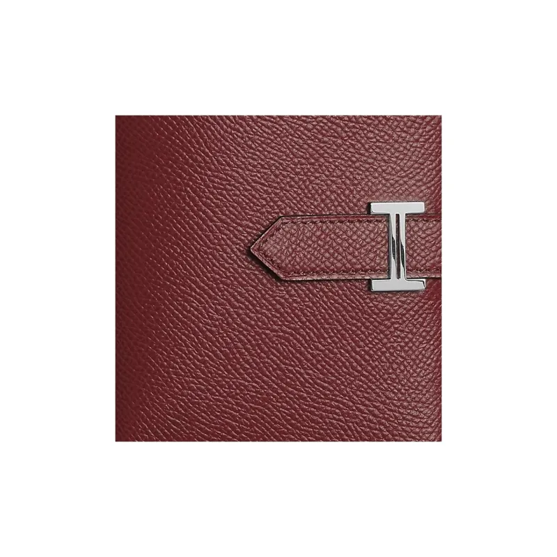 HERMES Bearn Epsom Calfskin Card Holder Wallet Women's 55 Rouge Hermes Red-2
