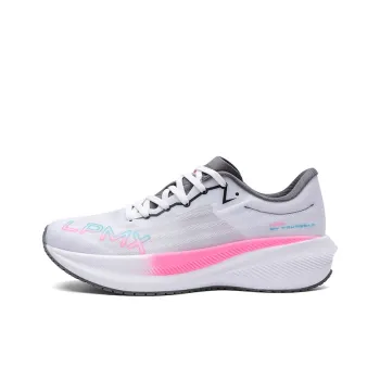 LPMX Cushioned Slip Resistant Breathable Lightweight Low Top Running Shoes Women's White Gray Pink