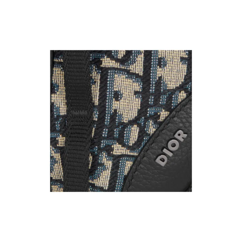 DIOR Scarab Oblique Printed Fabric Crossbody Bag, Shoulder Bag Men's Beige & Black-4