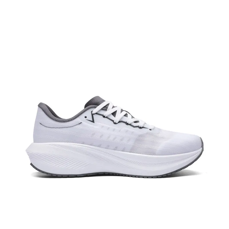 LPMX Cushioned Slip Resistant Breathable Lightweight Low Top Running Shoes Women's White Gray Pink-1