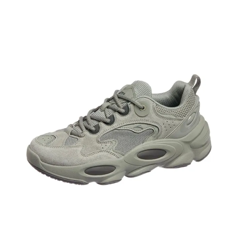 Anta Super Body Cushioning, Wear Resistant Low Top Casual Shoes Men's Gray-0