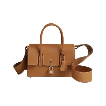 HERMES New Drag 22 Evercolor Calfskin Handbag, Crossbody Bag Women's 37 Gold Brown