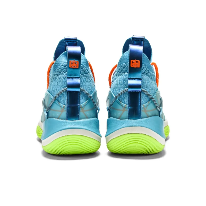 IVERSON Wear resistant And Lightweight High Top Acalanatha Basketball Shoes Unisex Blue-4