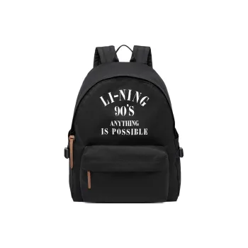 LiNing Polyester Backpack Regular Unisex Black