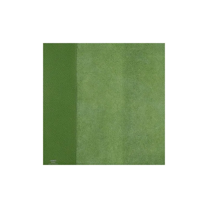 HERMES Evercolor Calfskin Storage Bag Unisex A8 Yuka Ribbon Green-2