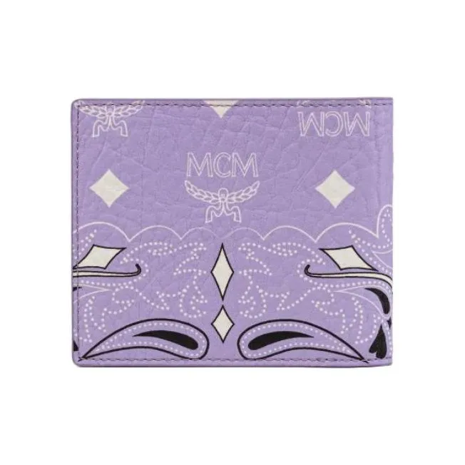 MCM Aren Canvas Wallet Unisex Purple-1