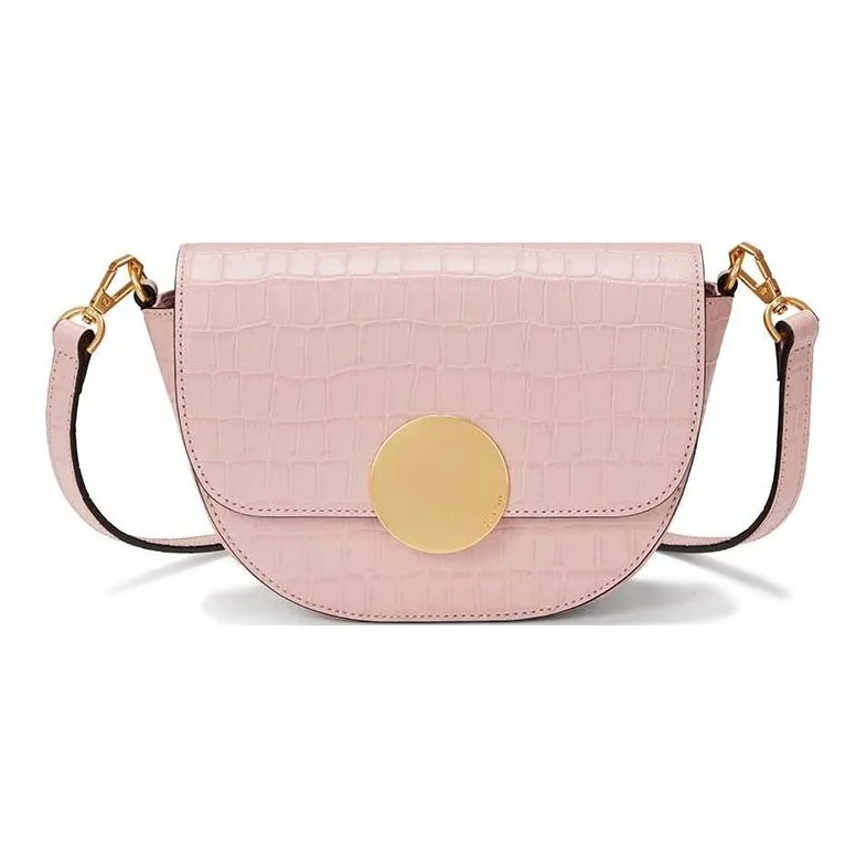 ORYANY Leather Saddle Bag Shoulder Bag Crossbody Bag Women's Vintage Pink-0