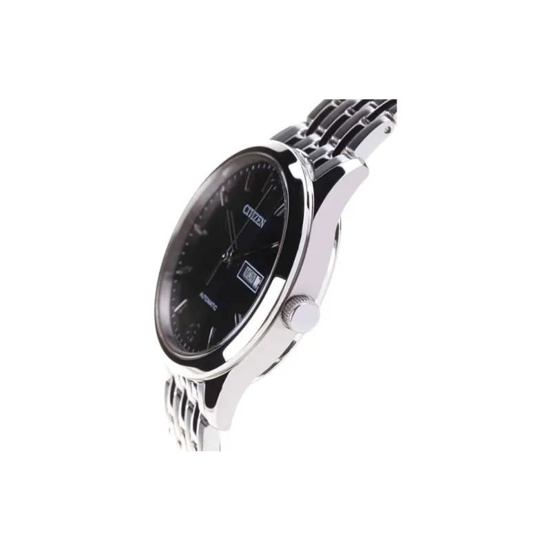 CITIZEN Mechanical Movement Stainless Steel Strap Watch Men's Watch Black Dial NH7500 53E-1