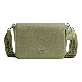 COACH Cow Leather With PVC Messenger Bag, Crossbody Bag, Shoulder Bag Medium Size Men's Moss Green