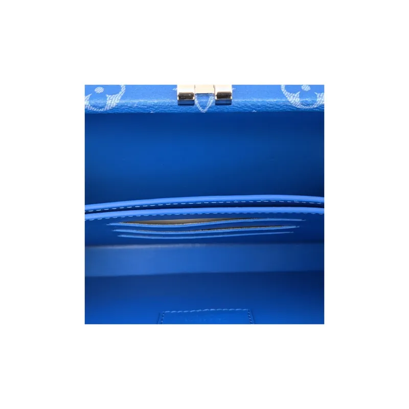 LOUIS VUITTON Canvas With Leather Wallets Clutches Men's Gradient Blue-8