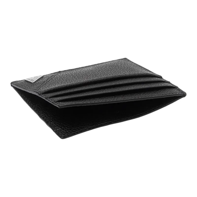 PRADA Calfskin Wallet Men's Black-2