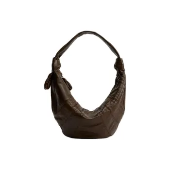 Lemaire Sheepskin Croissant Bag Croissant Bag Goat Horn Bag Handbag Shoulder Bag Women's Dark Smoke Gray