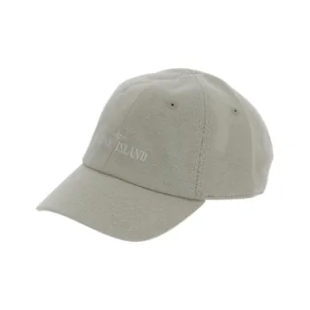 STONE ISLAND Cotton Baseball Caps Men's Gray Green