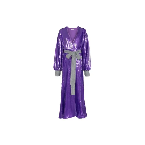 NATASHA ZINKO Sequin Embellished Maxi Robe Dress