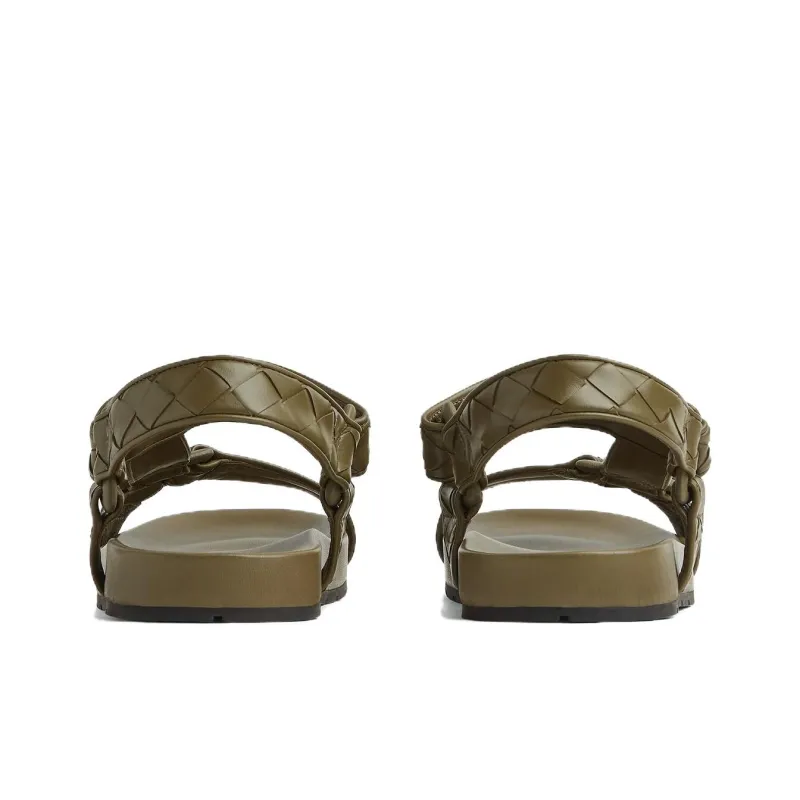 Bottega Veneta Trip Beach Sandals Men's Green-3
