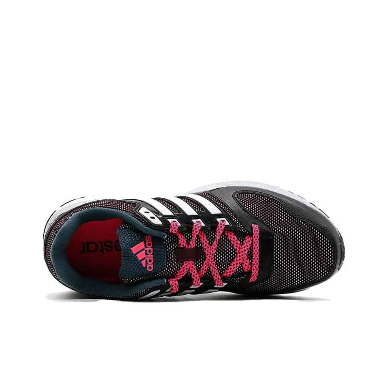 Adidas Cushioning Low Top Running Shoes Women's Black Pink-1