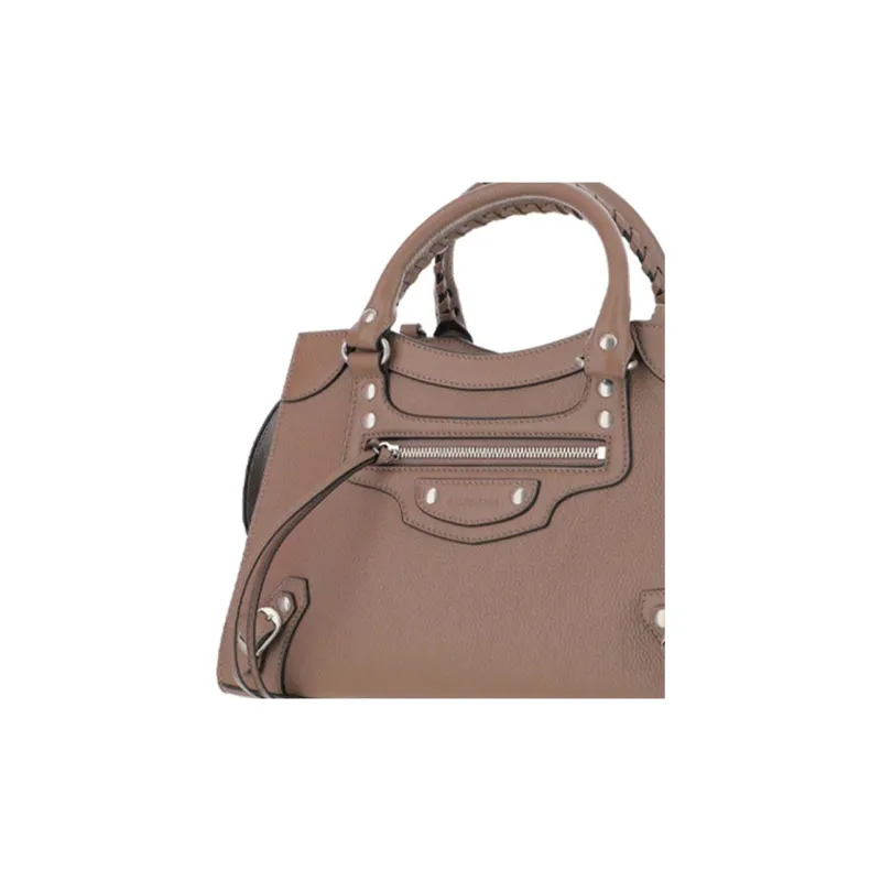 Balenciaga Cow Leather Handbag Women's Brown-4