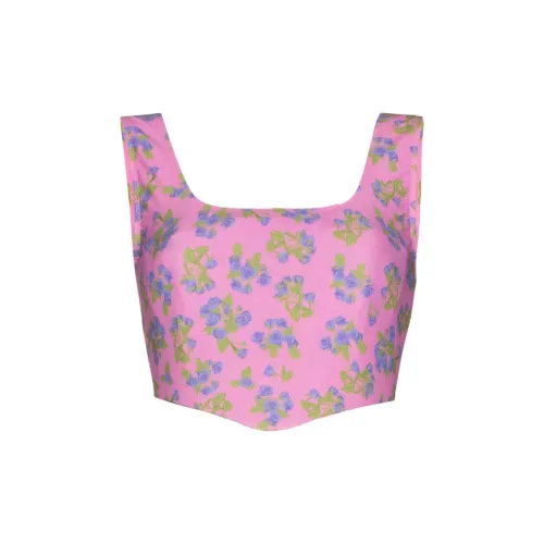 NATASHA ZINKO Floral Print Corset Top